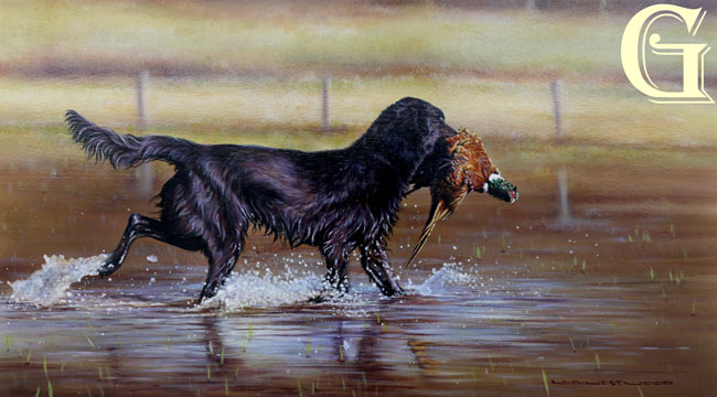 WAYNE WESTWOOD, original oil painting, RETRIEVED